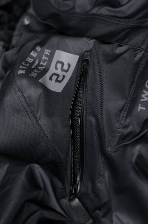Ride Rich Concord Armoured GP Anorak Softshell Motorcycle Jacket - All Black